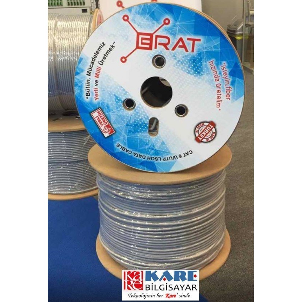 ERAT U/UTP CAT6 350 Mhz LSOH GRI 500m Makara 23 AWG 4x2x23#