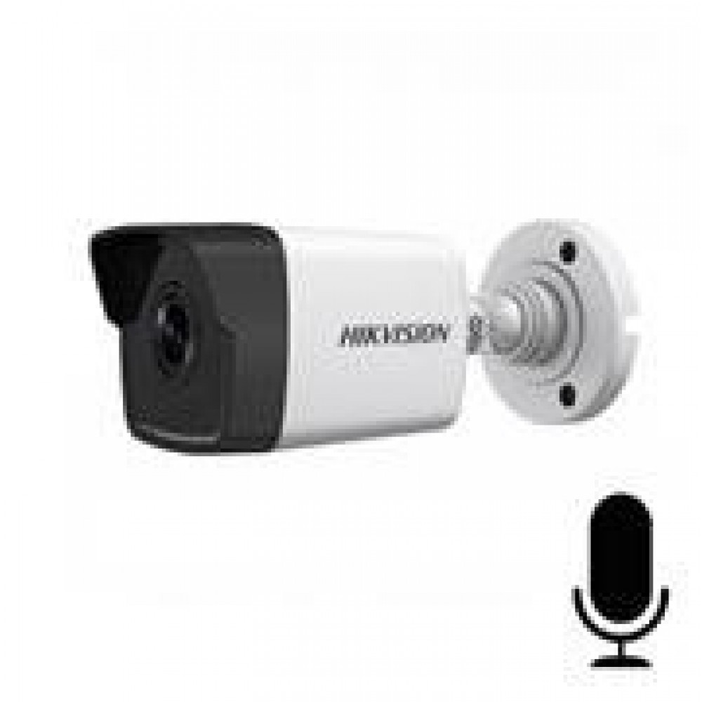 HIKVISION. 1043G0-IUF 4MP 4mm Mini IR Bullet Kamera (H.265+,(-Dahili Mikrofonlu)