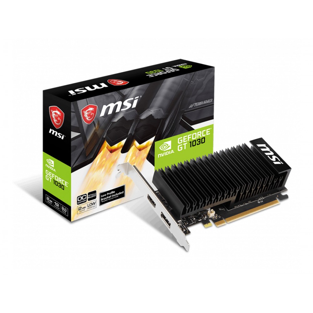 2 GB MSI VGA GEFORCE GT1030 2GHD4 LP OC GT 1030 GDDR4 64B DX12 P3.0 X16 HDMI DP