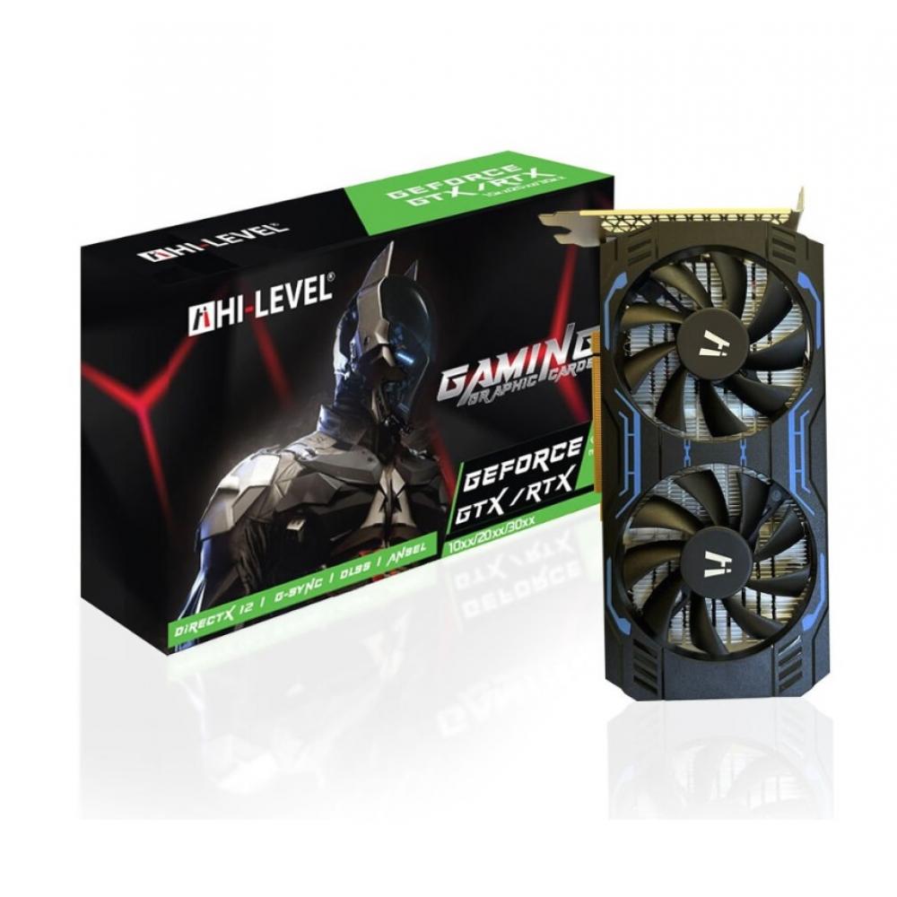 6 GB HI-LEVEL GEFORCE GTX1660TI GDDR6 192bit Dual Fans DP/HDMI/DVI