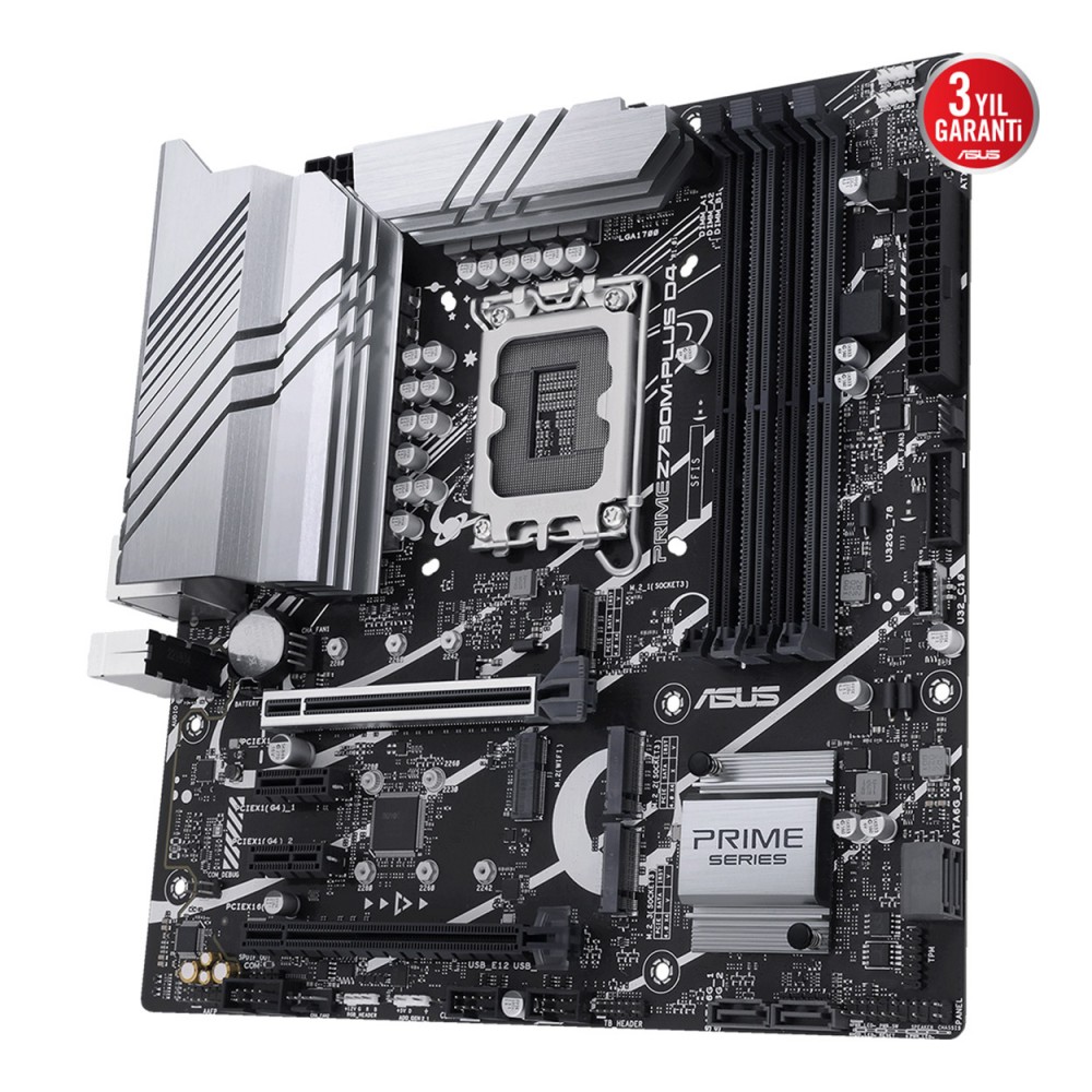 ASUS PRIME Z790M-PLUS D4 LGA1700 DDR4 5333 DP HDMI 3x M2 USB3.2 AURA RGB mATX