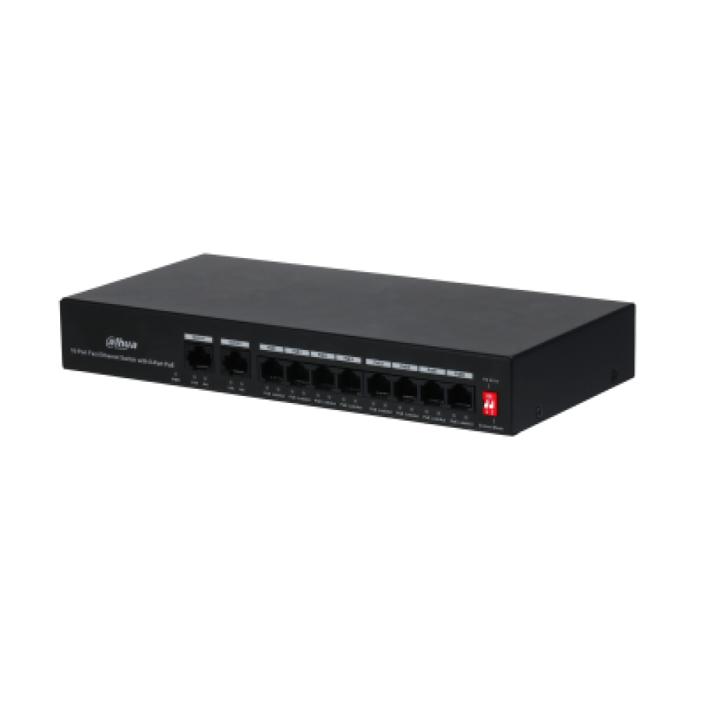 DAHUA PFS3010-8ET-65 8FE PoE Port (65W), 2FE Uplink Switch