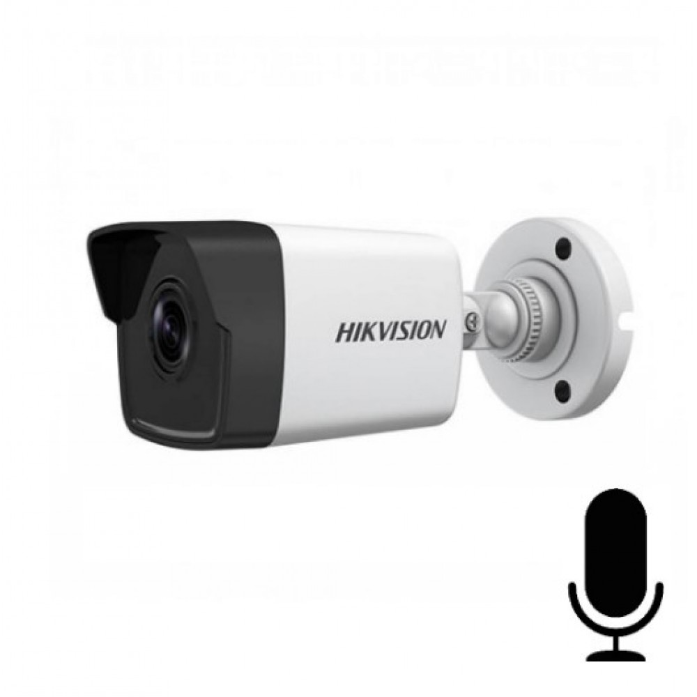 HIKVISION. 1043G0-IUF 4MP 4mm Mini IR Bullet Kamera (-Dahili Mikrofonlu)