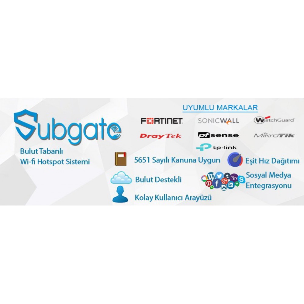 SG1-C250 / SUBGATE SG1-C250 Hotspot Lisansı - 1 Yıl (250 Kullanıcı)